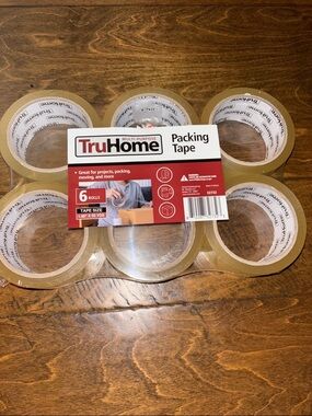 TruHome Clear Packing Tape 6-Roll Multipack 1.88 x 55